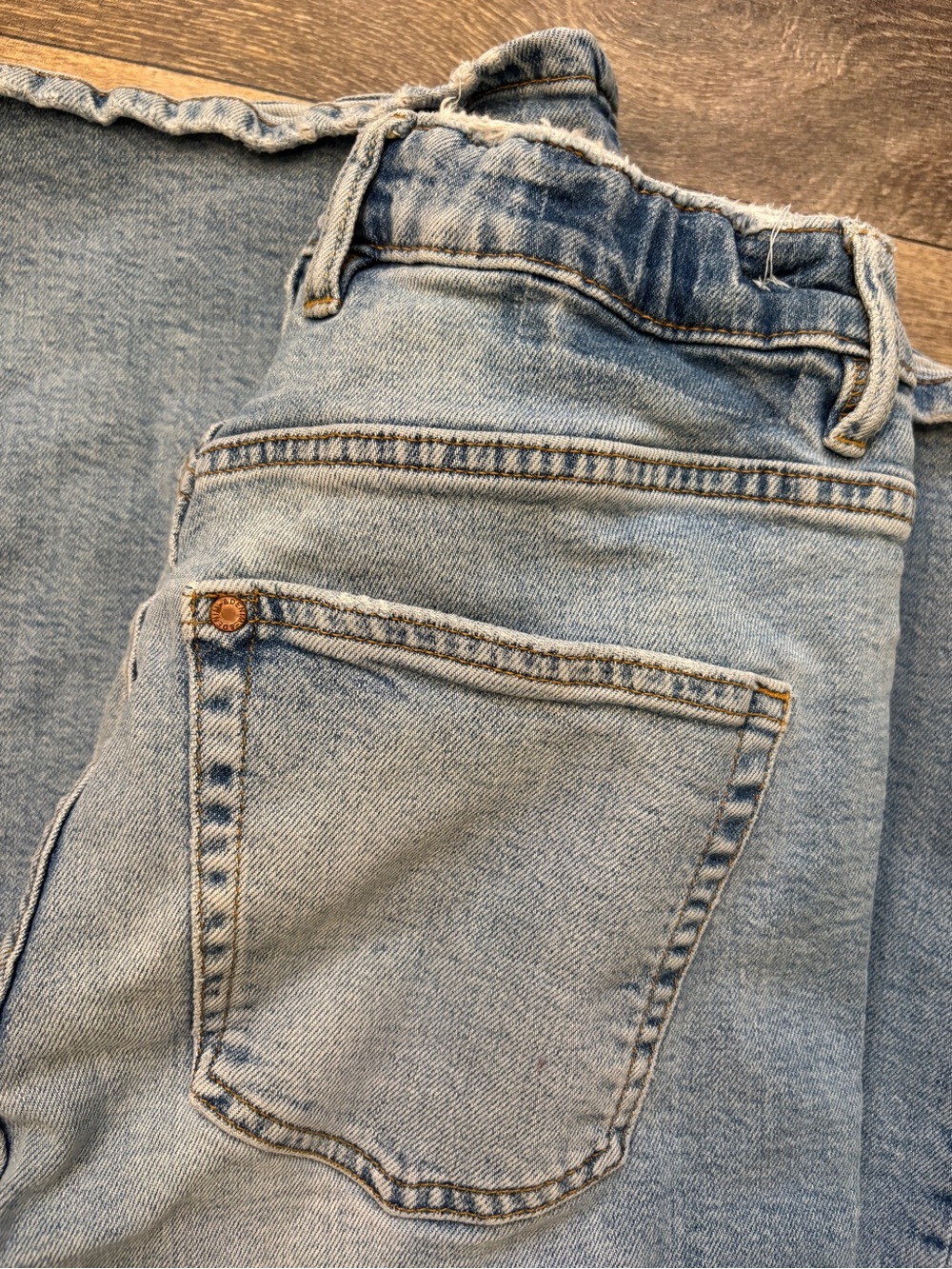 H&M &DENIM Wide High Waist Jeans Light Wash Wide Leg Size 29 Ankle Length - Picture 3 of 5